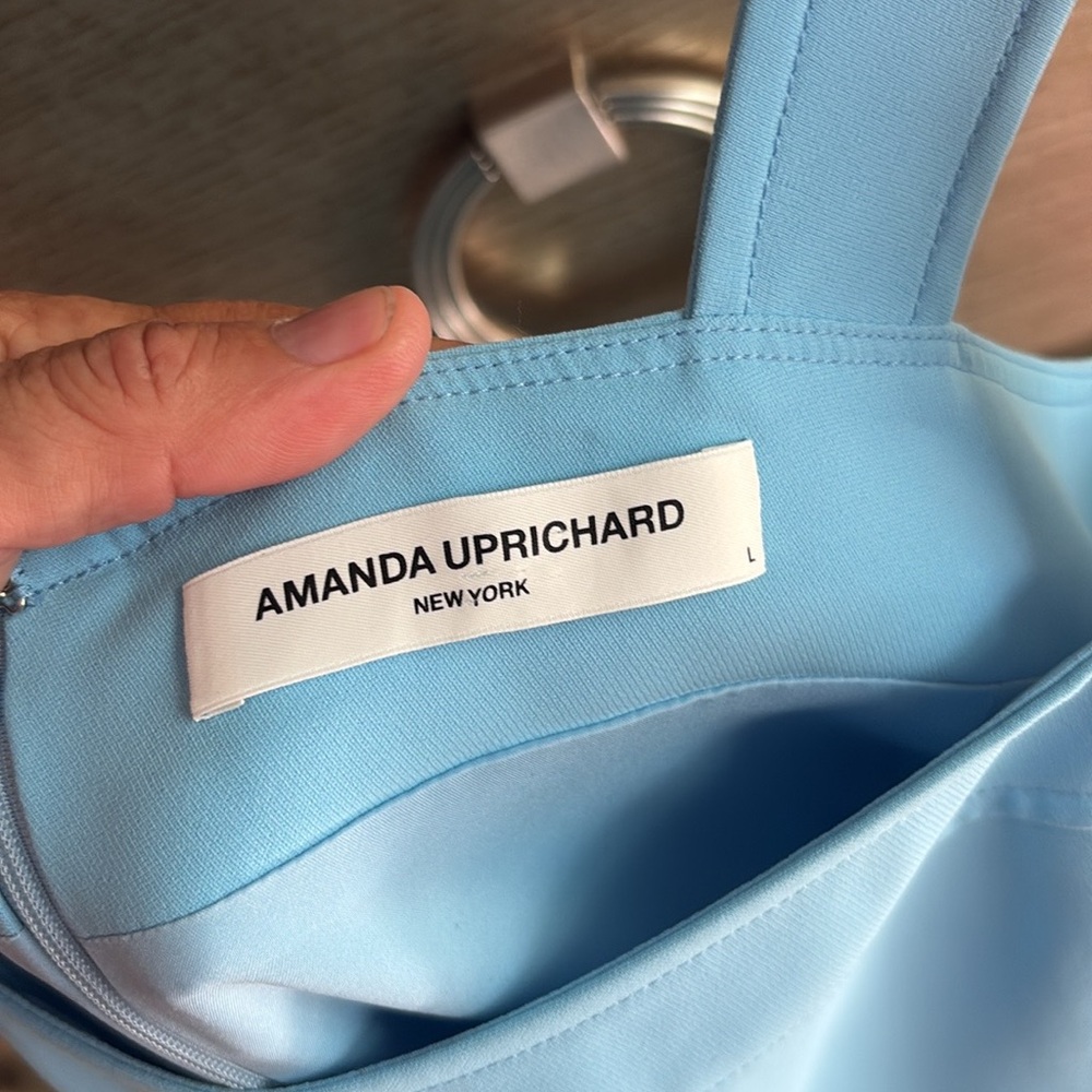 Amanda Uprichard Sky Blue Ace Mini Dress - Picture 5 of 7